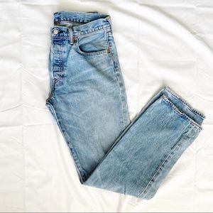 Levis 501 Denim Original Fit Jeans Straight Leg